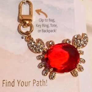 True to Form Red and Gold Crab Handbag Charm 🦀⚜️🦀⚜️